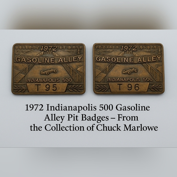 Bastian Bros. Co. Other - 1972 Indianapolis 500 Gasoline Alley Pit Badges